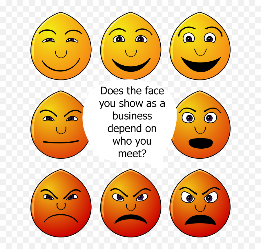 Does The Face You Show As A Business Depend On Who You Meet - Emoji For Veer Ras,Emoticons Business