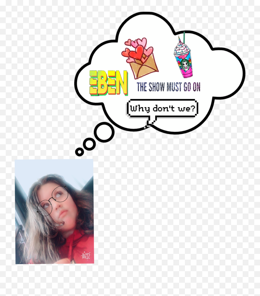 Mythoughts What Do You Think In Sticker By Seaveyg - Language Emoji,Emoji Show Must Go On
