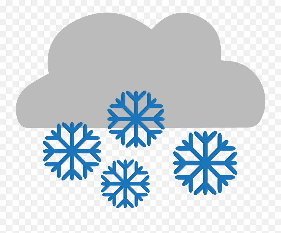 Cloud With Snow Emoji Clipart - Snow Falling Weather Icon,Cloud Emoji Transparent