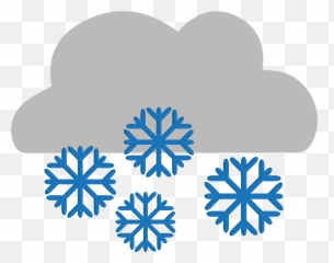 Cloud With Snow Emoji Clipart - Snow Falling Weather Icon,Cloud Emoji Transparent