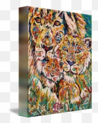 Lion Family Iii - Vertical Emoji,Lion Showing Emotion