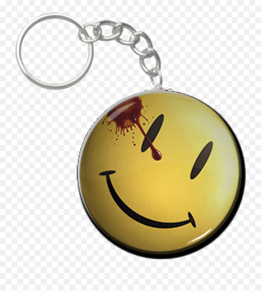 Watchmen Happy Face 15 Keychain - Smiley Keychain Emoji,Punk Rock Emoticon