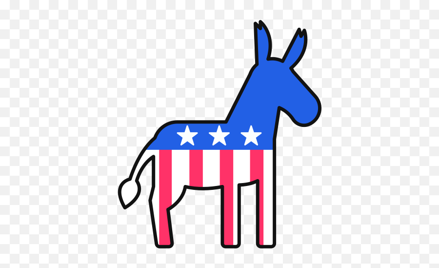 Democrat Donkey Emblem Free Icon Of - Animal Figure Emoji,Donkey Emoticon For Facebook