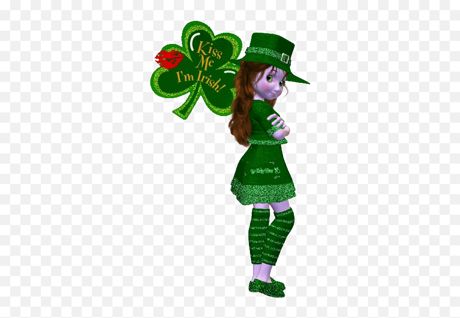 Kiss Me I Am Irish St Patricks Day Graphics99com - Happy St Day Girl Gif Emoji,Emoticons St.patricks Birthday