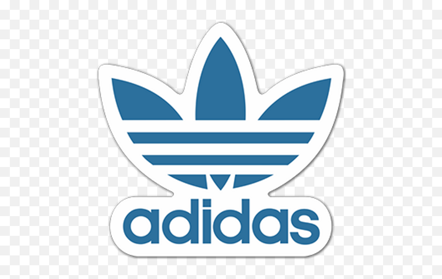Adidas Originals Blue Logo Sticker - Language Emoji,Rock Horns Emoticon Chrome