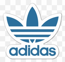 Adidas Originals Blue Logo Sticker - Language Emoji,Rock Horns Emoticon Chrome