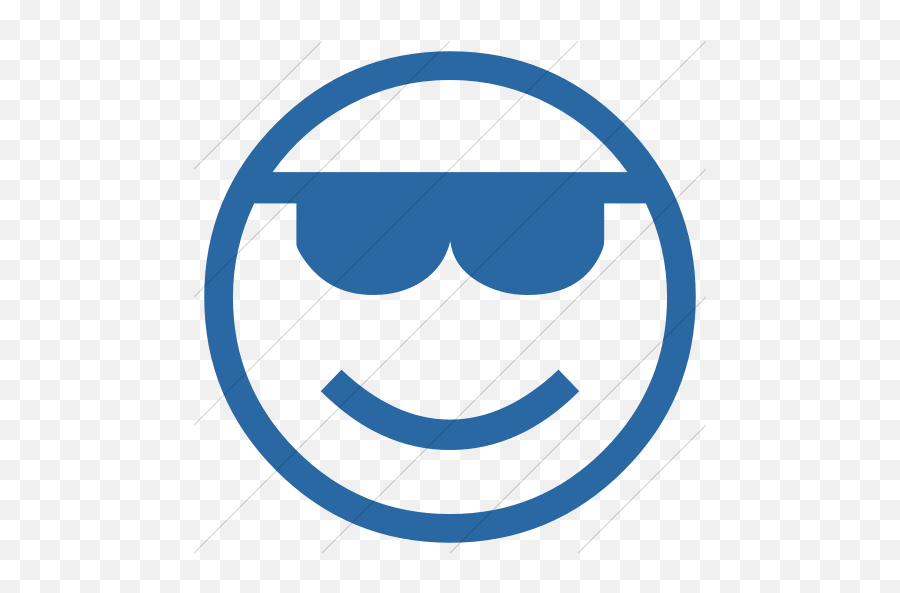 Simple Blue Classic Emoticons Smiling - Emoji Domain,Blue Smiley Face Emoticon