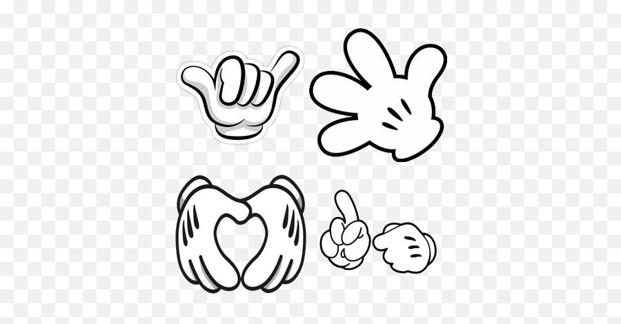 Manos De Mickey Png - Symbol Swag Hand Sign Emoji,Emoji Mano Se?alando