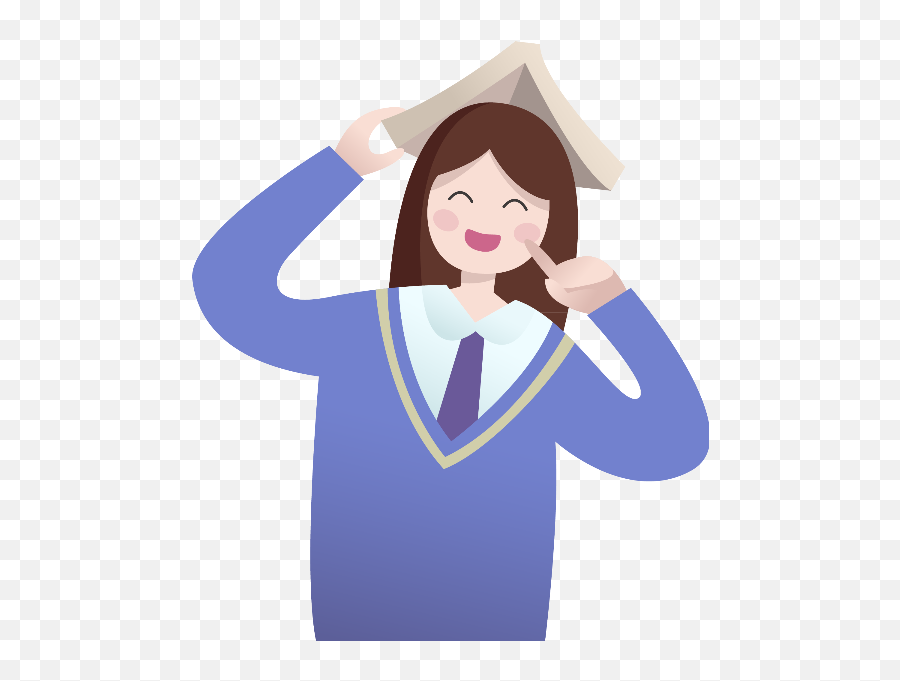 Free Online People Figures Characters Girls Vector For - For Graduation Emoji,Hands Up Girl Emoji
