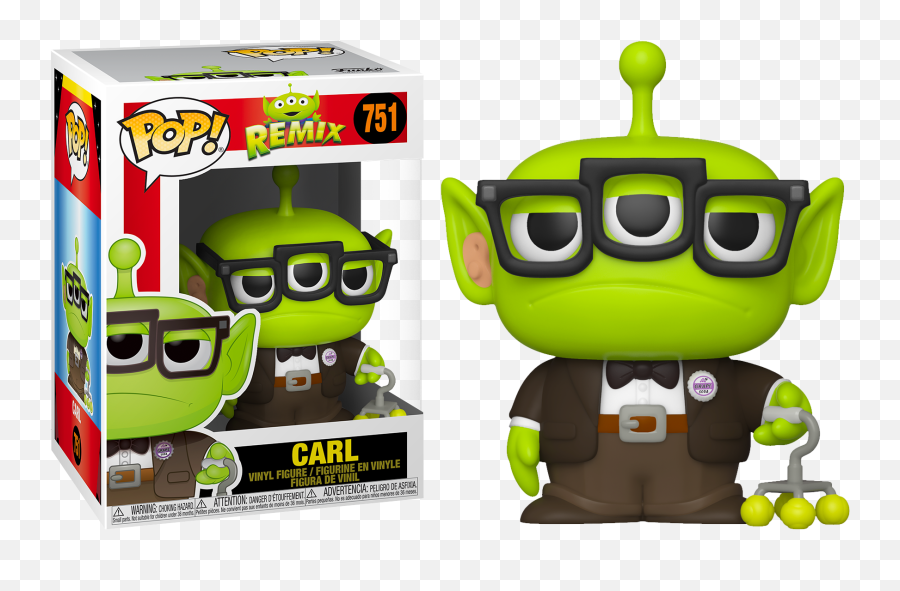 Pop Disney 751 Pixar Alien Remix Up Carl - Alien Remix Funko Pop Carl Emoji,Disney's Stitch Emoticons Question Mark