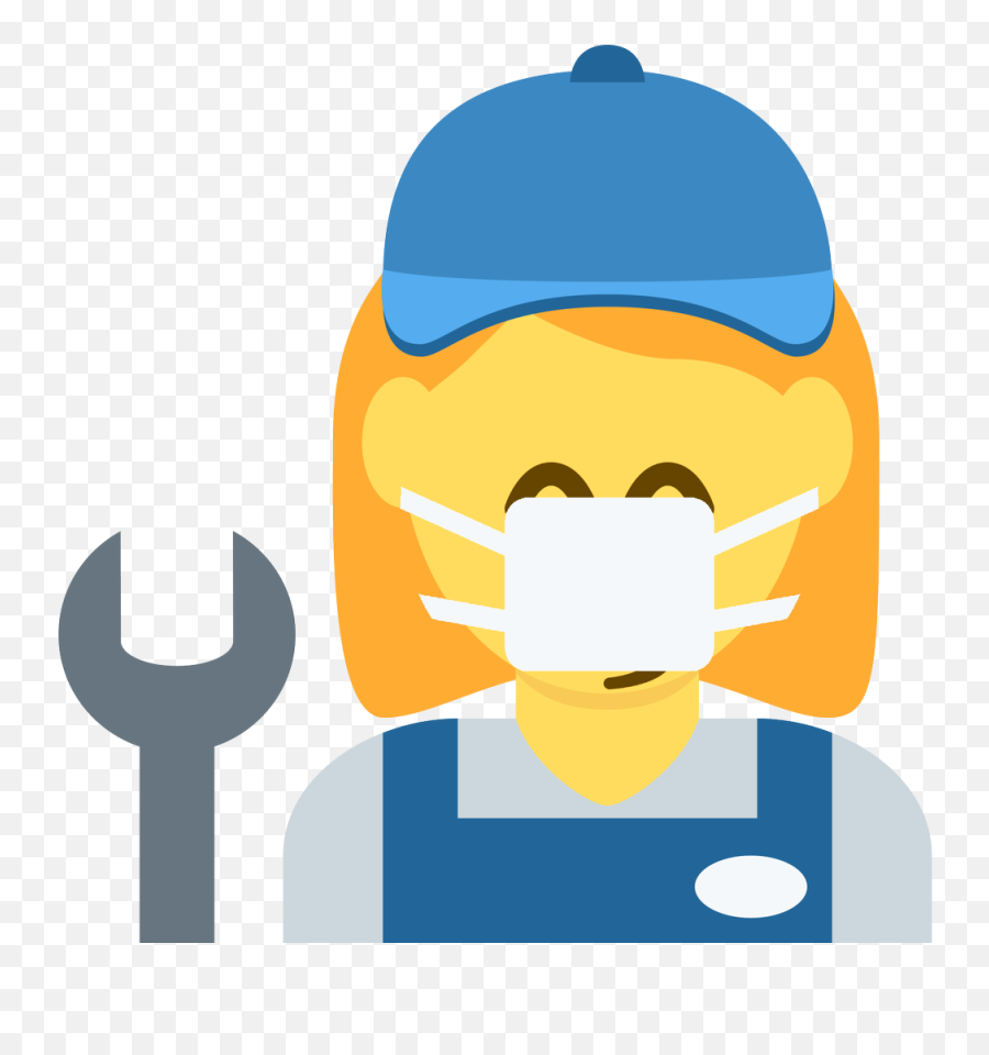 Emoji Face Mashup Bot On Twitter U200d Woman Mechanic - Tradesman,Kissing Face Emoji
