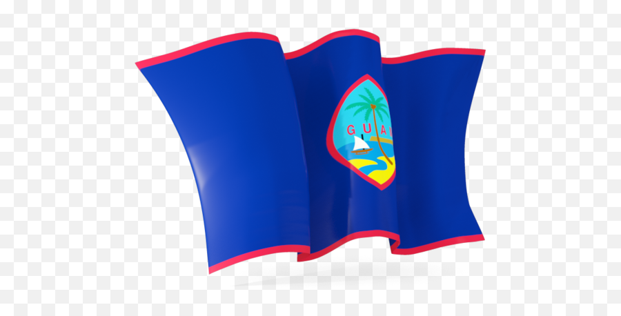 Guam Flag Waving Clipart - Guam Flag Waving Png Emoji,Emoji Flag With Red Blue Gold And Emblem In Middkle