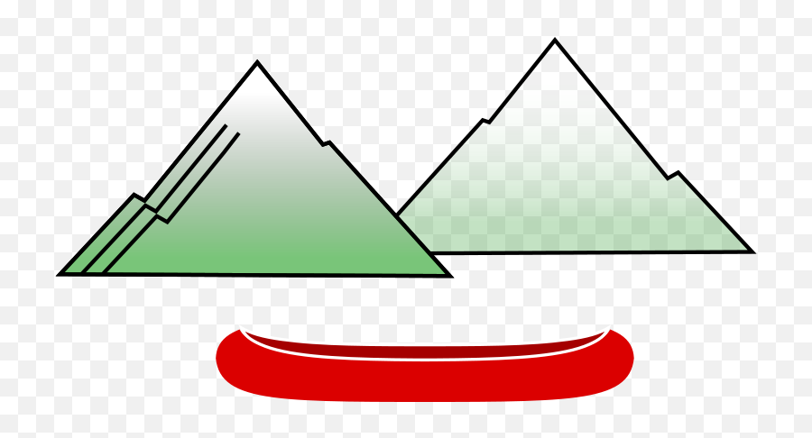 Free Clip Art Canoe With Mountains By Rambo Tribble - Clip Art Emoji,Beer Kayak Emoticon