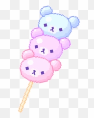 Dango Bear Kawaii Pastel Pixel Sticker - Hercules Caves Emoji,Cute Japanese Bear Emoji