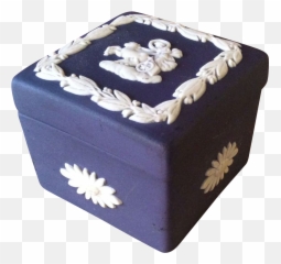Wedgwood Miniature Trinket Box Jasperware In Cobalt Blue - Lid Emoji,Oglass Box Of Emotions
