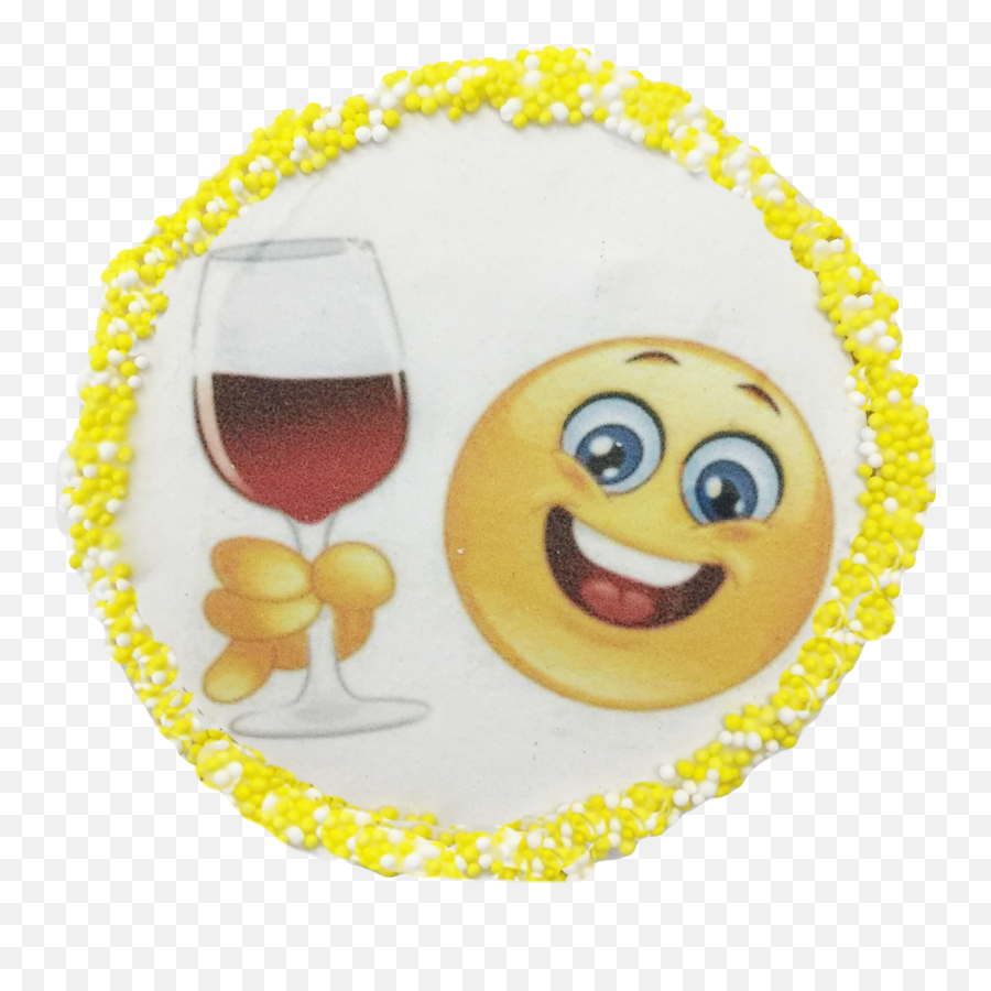 Wine Guy Emoji Cookies With Nonpareils,Emojis For Cinco De Mayo