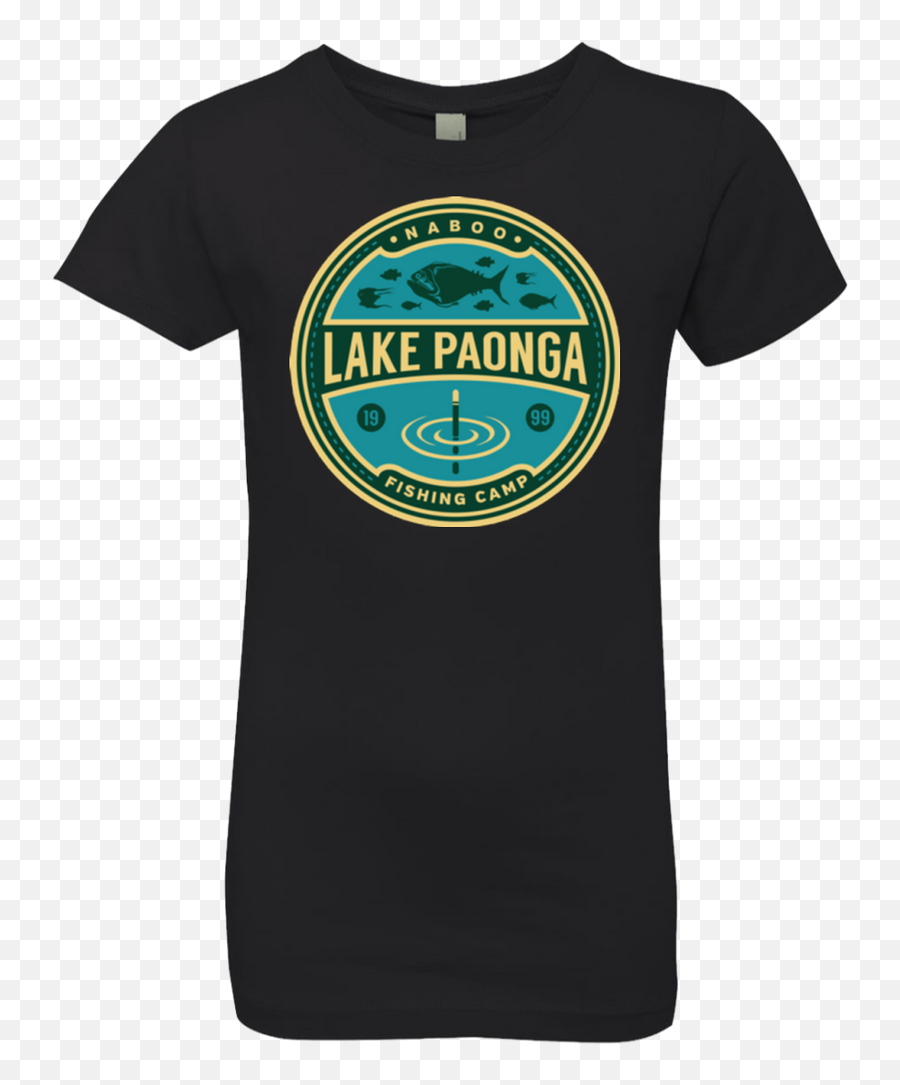 Lake Paonga Fishing Camp U2013 Pop Up Tee Emoji,Emoticon Fiab Id Badge