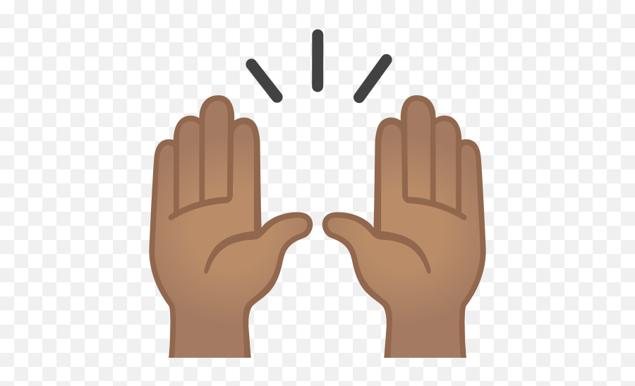 Medium Skin Tone Emoji - Brown Raising Hand Emoji,Emoji Skin Tones