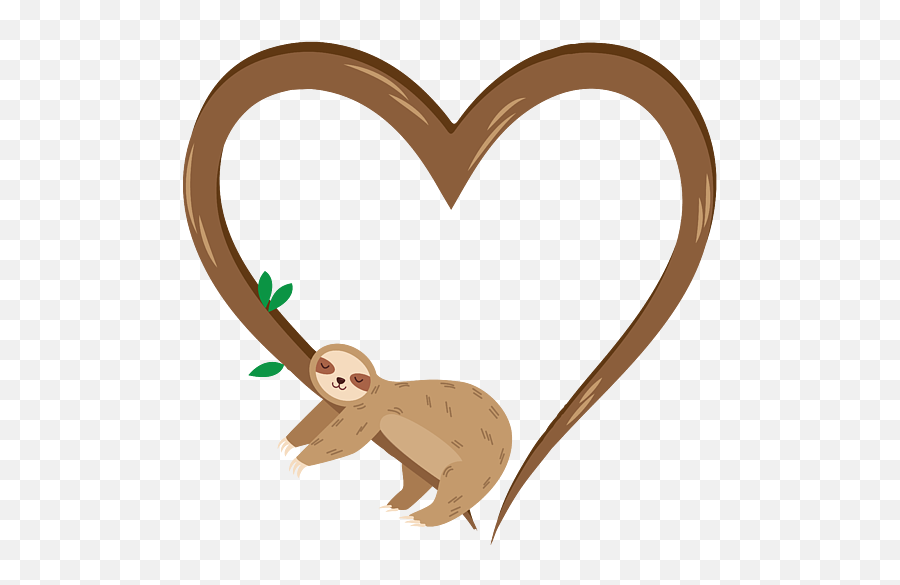 Sloth Valentines Heart Sloths Puzzle By Maximus Designs Pixels Emoji,Sloth Emoji Png