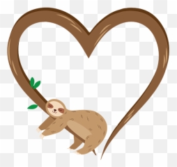 Sloth Valentines Heart Sloths Puzzle By Maximus Designs Pixels Emoji,Sloth Emoji Png