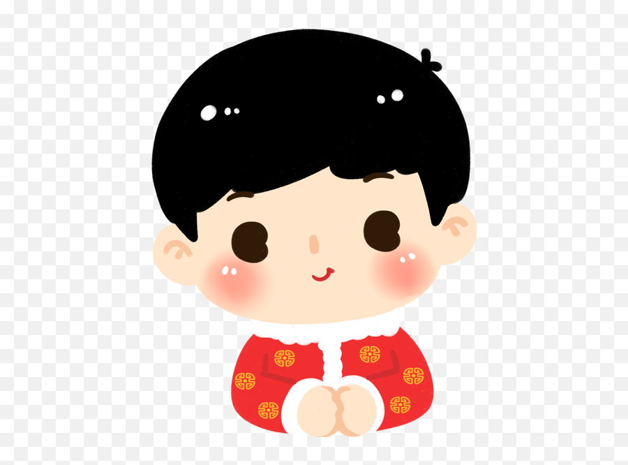 Boy Chinese Asian Chinesenewyear Sticker By Sammi - Happy Emoji,Chinese New Year Emoji 2017