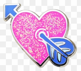 Arrow Emoji Pin - Girly,Heart With Arrow Emoji
