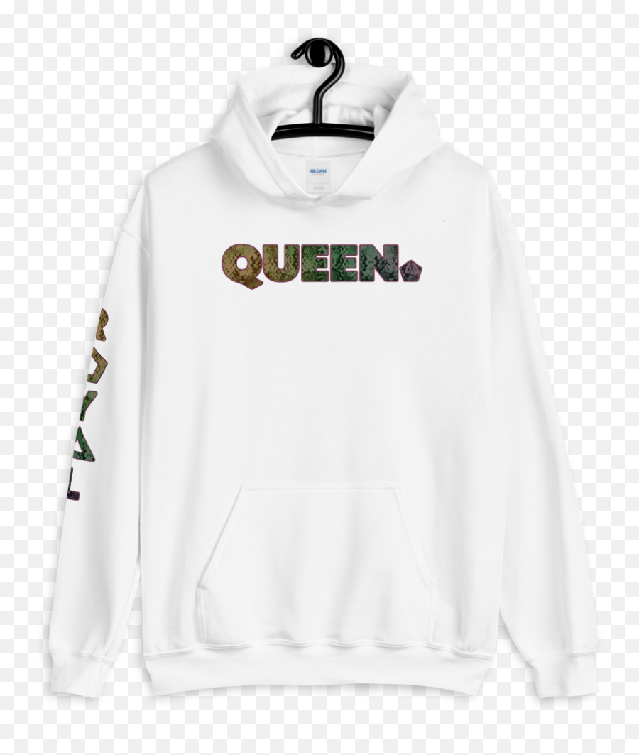 Royal Wear Human - Imal Queen Cobra Hoodie Green U0026 Pink Gradient White Long Sleeve Emoji,Unbothered Emoji