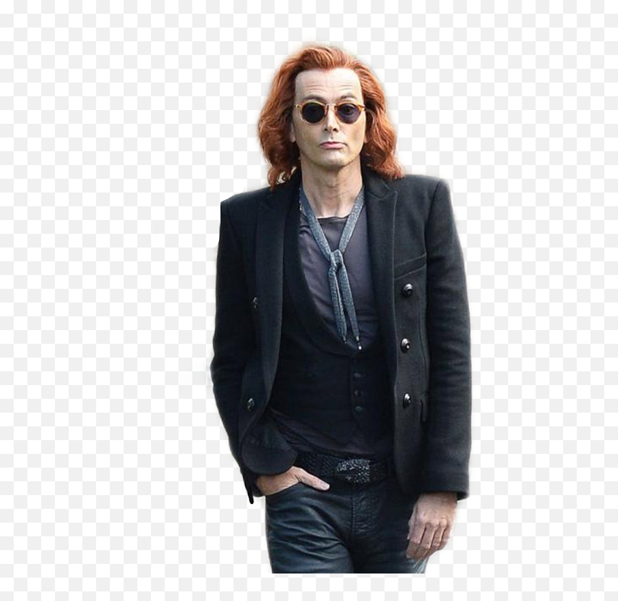 Sticker By Ineffable Edits - Crowley Short Hair Emoji,David Tennant Emoji