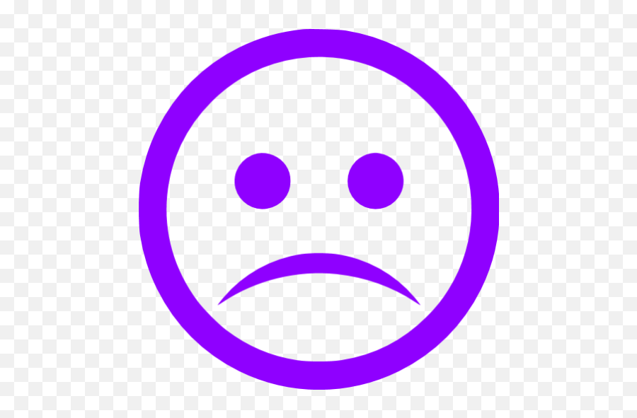 Violet Sad Icon - Free Violet Emoticon Icons Red Sad Icon Png Emoji,Custom Emoji Clothes