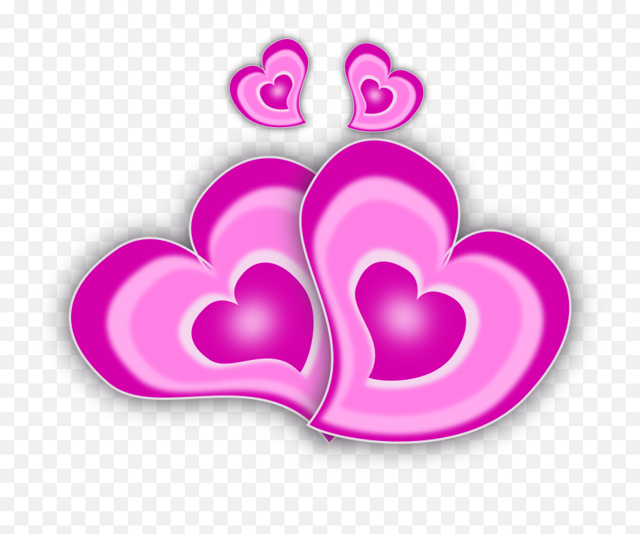 Picture Of Pink And Purple Hearts Free - Hinh Trai Tim Dam Cuoi Emoji,Purple As An Emotion