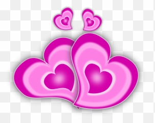 Picture Of Pink And Purple Hearts Free - Hinh Trai Tim Dam Cuoi Emoji,Purple As An Emotion