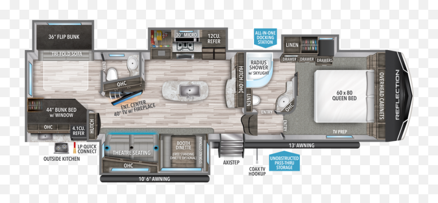 Reflection Fifth - Wheel Floorplans Grand Design Grand Design 311bhs Emoji,Wheelo F Emotions