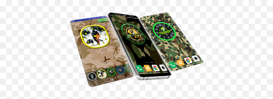 Army Clock Live Wallpaper Free - Desert Camo Emoji,Military Emoji For Iphone