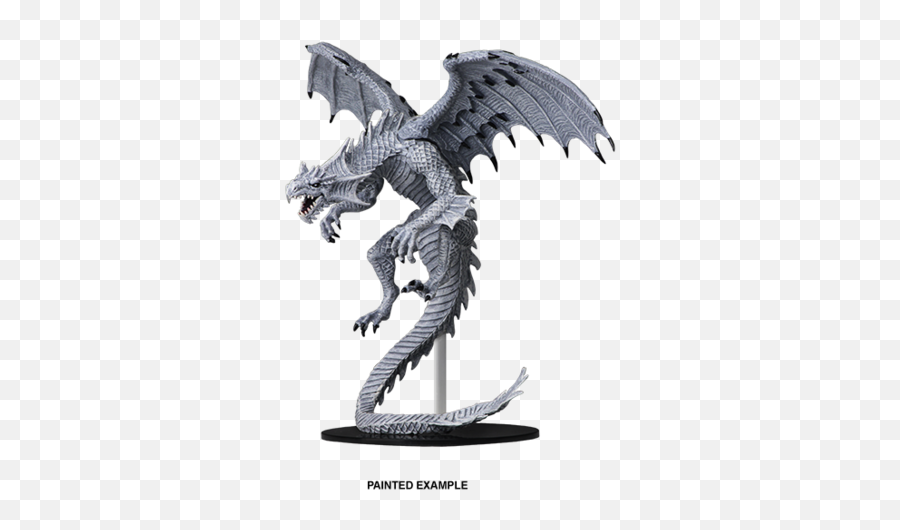 Gargantuan White Dragon - Gargantuan White Dragon Miniature Emoji,Mythical Being With No Emotion?