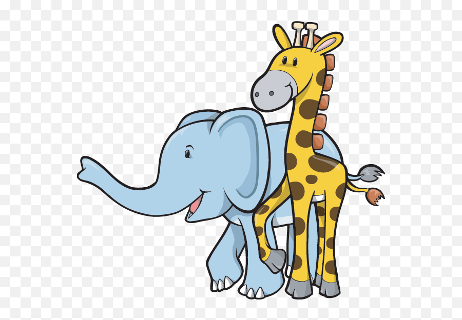 Clipart Elephant Giraffe Clipart - Elephant And Giraffe Clipart Emoji,Tiger Elephant Zebra Giraffe Monkey Emoji