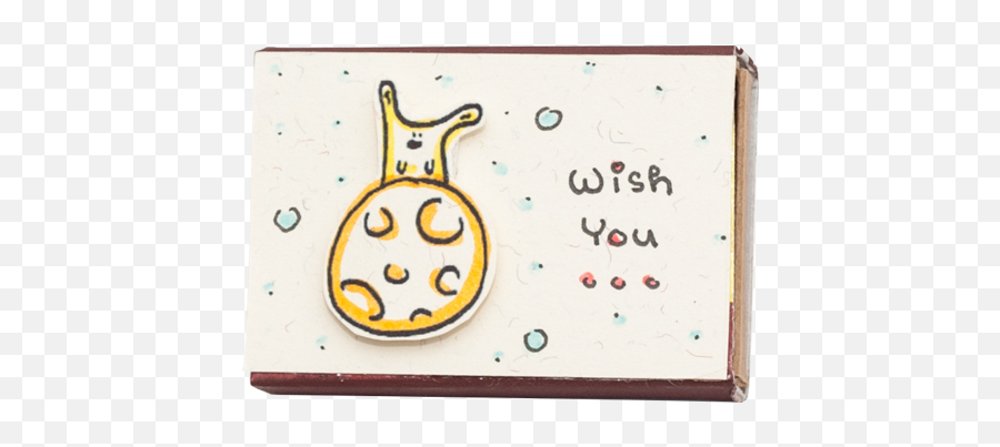 Wish You Were Here Love Matchbox Card - Ot072 Dot Emoji,Invitation Card Emoticon
