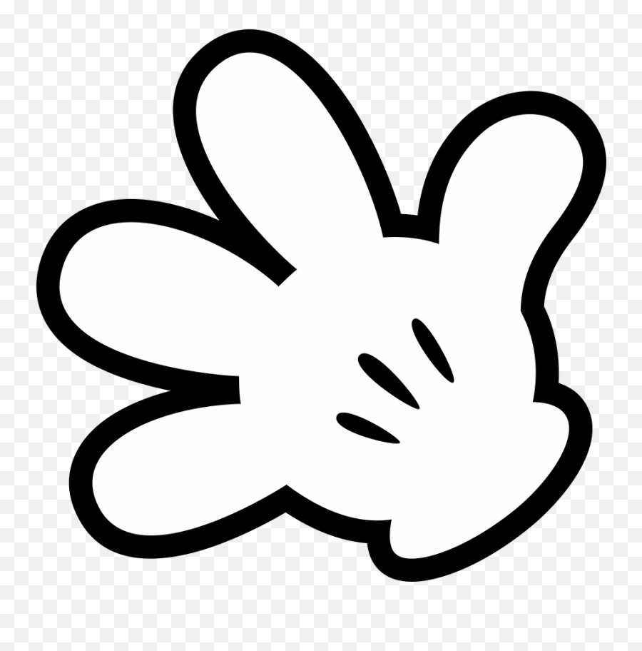 Transparent Mickey Mouse Glove - Mickey Mouse Glove Clipart Emoji,Emoji Mano Se?alando