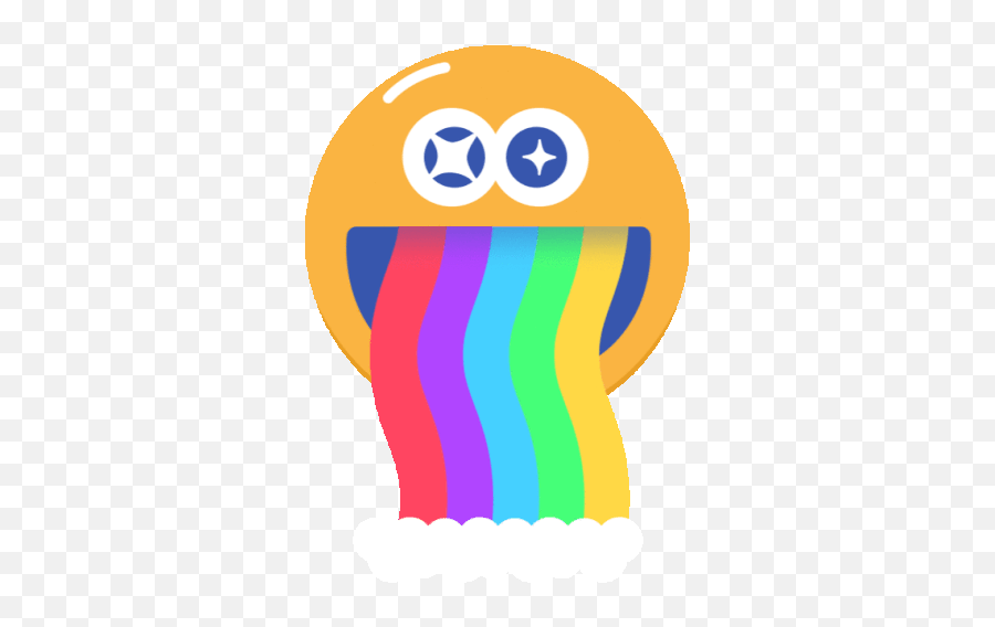 Emoji Rainbow Gif - Rainbow Throw Up Emoji,Rainbow Emoji