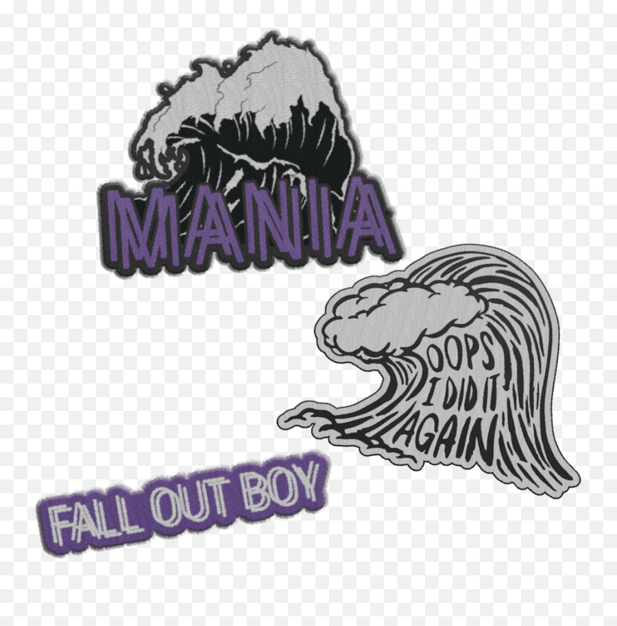 M A N I A Patches - Mania Fall Out Boy Wave Emoji,Emojis Mania Fall Out Boy