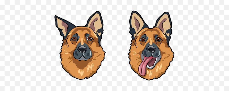 German Shepherd Dog Cursor U2013 Custom Cursor - Puppy Cursor For Roblox Emoji,German Emotions Funny