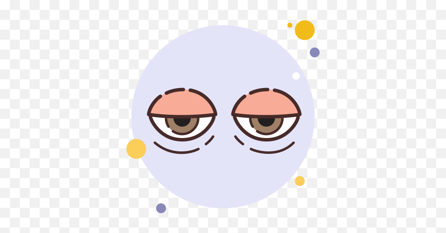 Sleepy Eyes Icon In Circle Bubbles Style - All 4 Icon Aesthetic Emoji,Phone Emoji Eyes