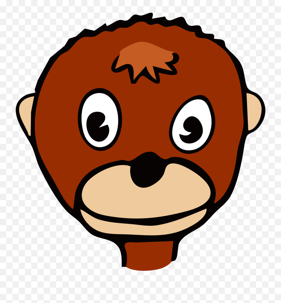 Monkey Head Cartoon Drawing Free Image - Drawn Monkey Emoji,Emotions Drawn Animation