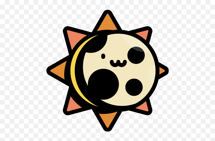 Eclipse Vector Svg Icon 14 - Png Repo Free Png Icons Desenhos De Sol E Lua Coloridos Emoji,Download Emojis Monsterh Unter