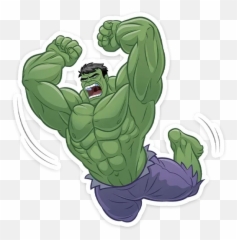 Telegram Sticker 4 From Collection Emoji,Hulk Smash Emoticon On Bttv