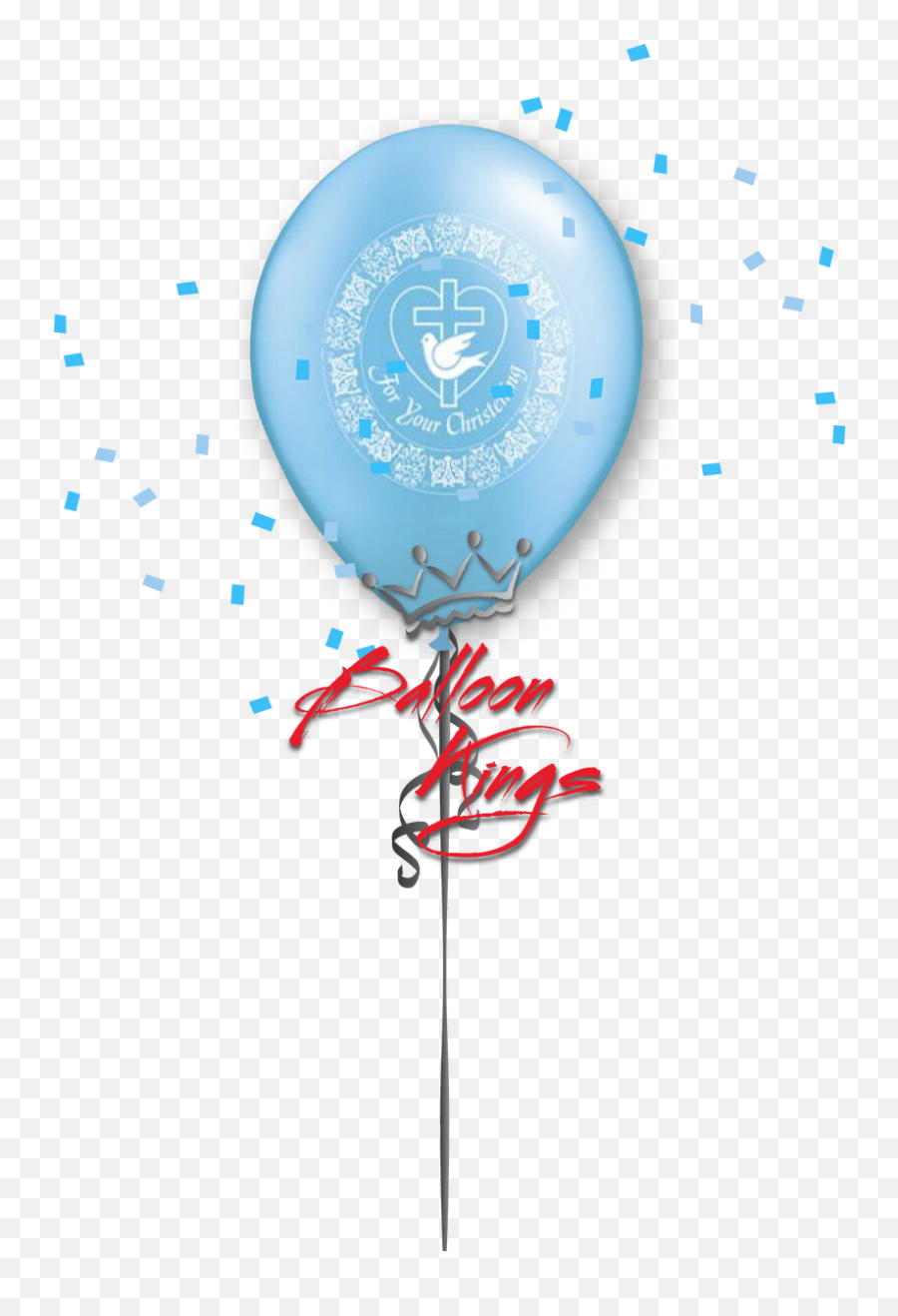 11in Latex Christening Dove Blue - 11 In Double Hearts Red Balloons Kings Emoji,Baptism In Emojis