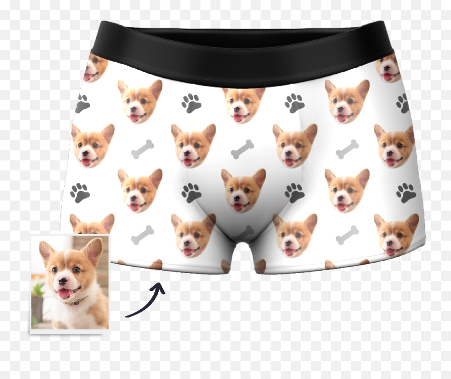 Custom Photo Boxer Personalized Face Underwear Photoboxer - Face Boxer Shorts Emoji,Hes My Bae Shes My Bae Emoji Shorts