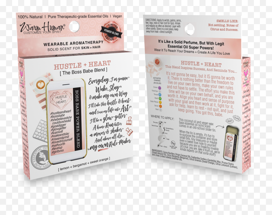 Wearable Aromatherapy Balm - Hustle U0026 Heart Emoji,Card Deck Chakras Emotions