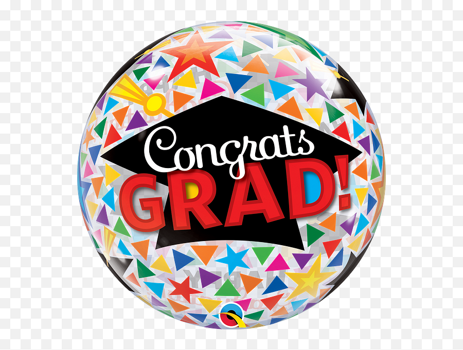 Congrats Grad Caps U0026 Triangle Bubble Balloon 22 - Balloon Emoji,Emoji Wrapping Paper