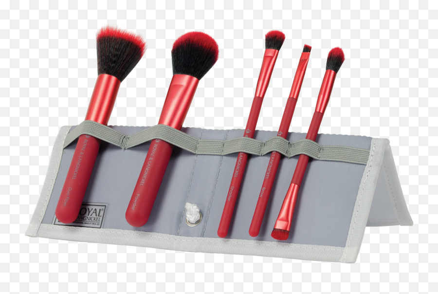 Moda 6pc Perfect Mineral Travel Sized Makeup Brush Kit Red Emoji,Emotion Bridging, By Brophy Herb