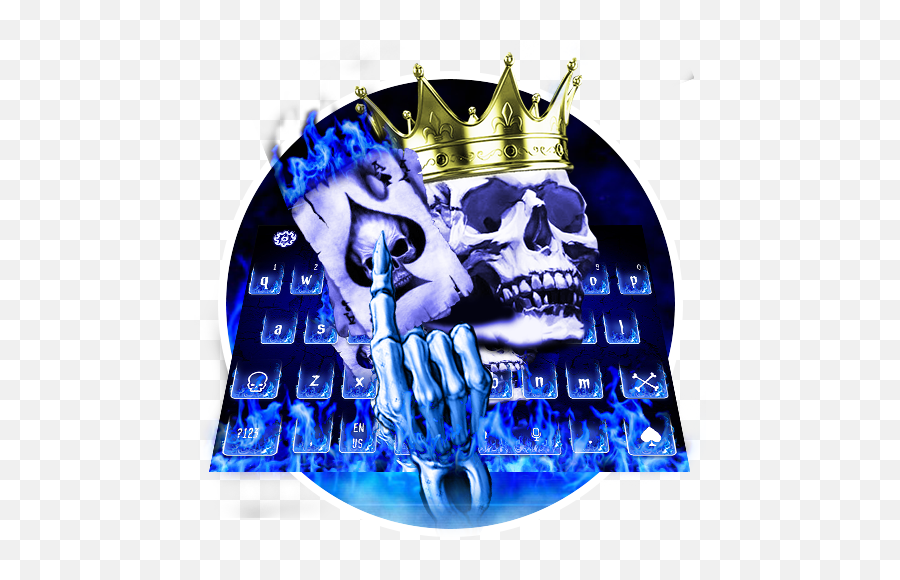 Live Fire Poker Skull Keyboard Theme - U200c Google Play Language Emoji,Skull Fish Fish Emoji